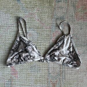 Snake Print Bikini Top